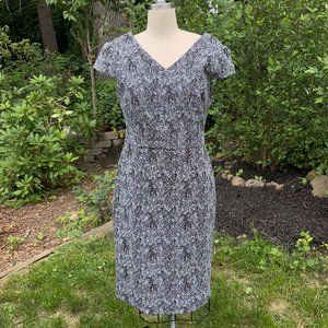 Betsey Johnson Black/Silver Cocktail Dress Sz 10 M